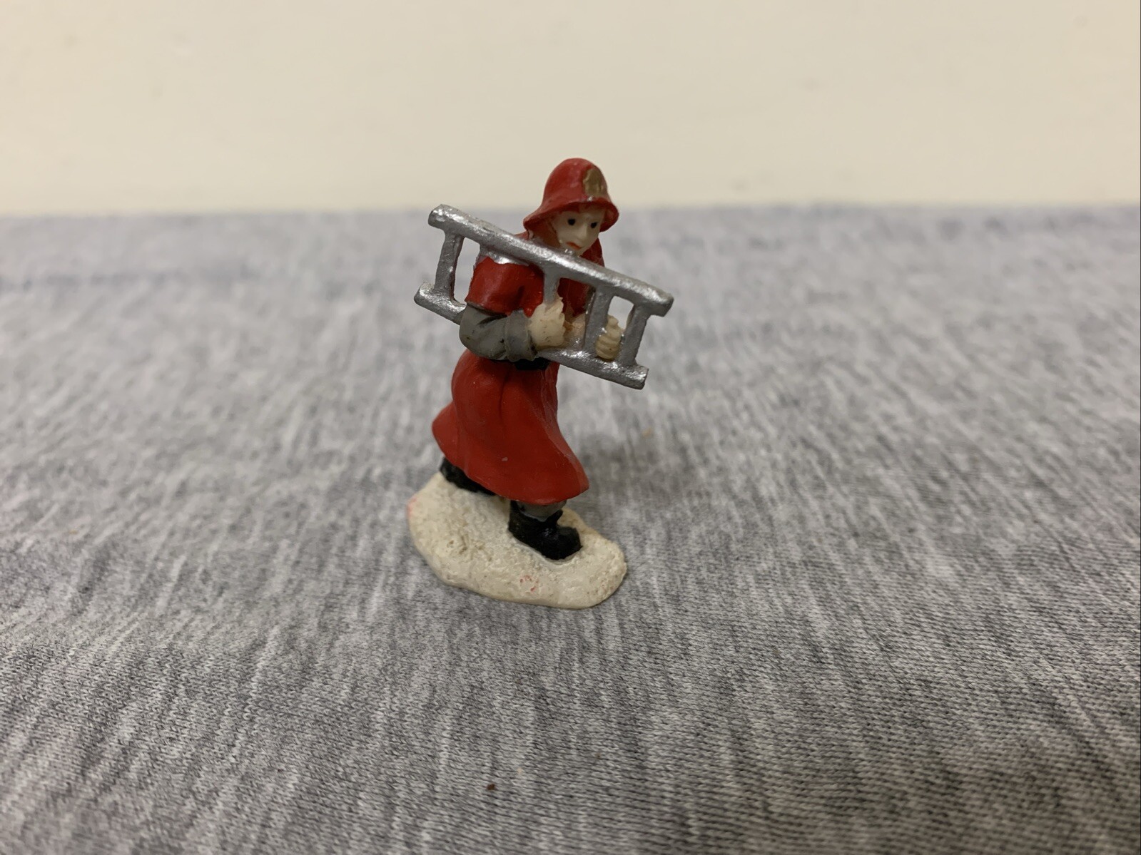 Vintage Christmas Village Miniature Firefighter Figurines Lot