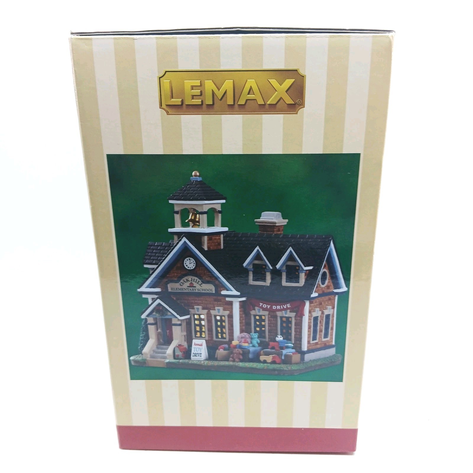 2018 Lemax Oak Hill Elementary School Toy Drive Village Collection NEVER OUT BOX