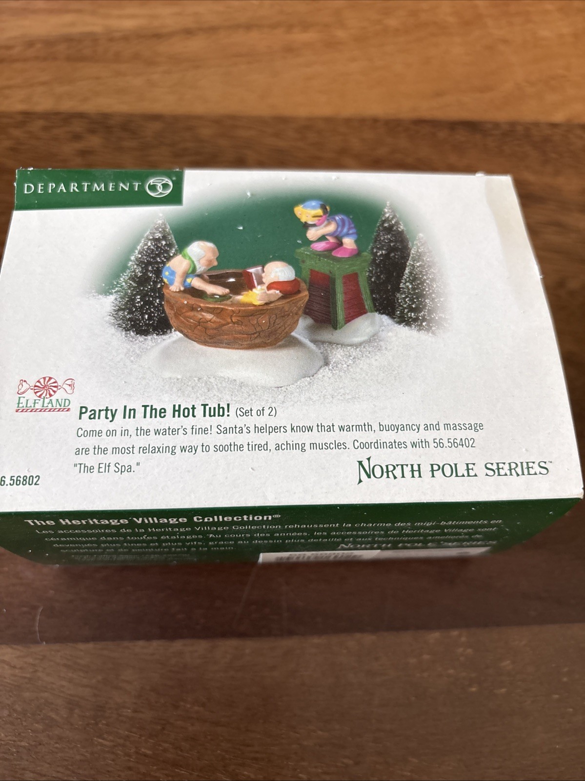 Department 56 North Pole Series “Party In The Hot Tub!” Set Of 2 #56802 Box
