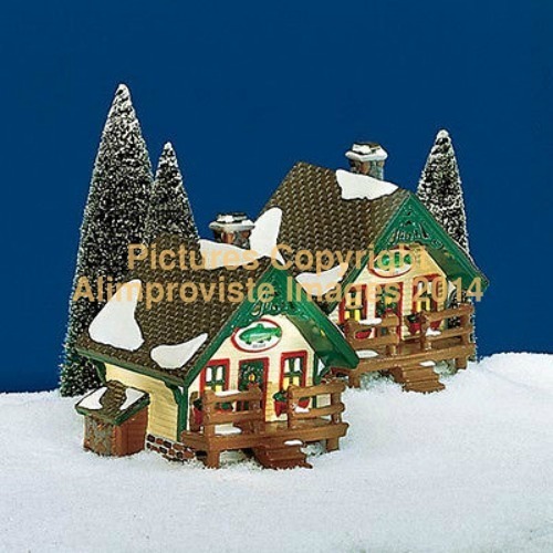 FISHERMAN’S NOOK CABINS Original Snow Village Department 56 NEW 54615