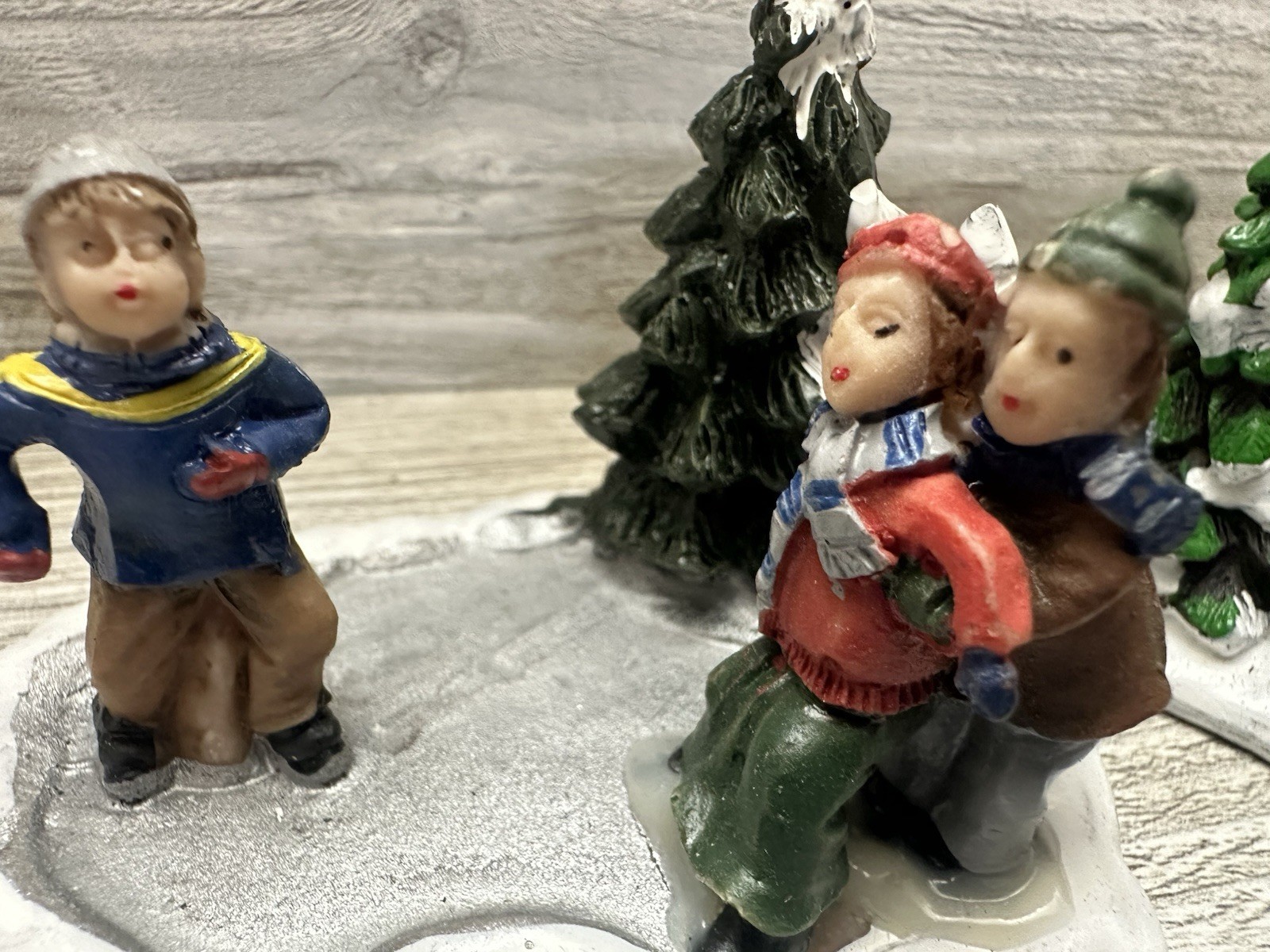 Children SMALLER SCALE Christmas Village Figurines Set Of 2 For Christmas Villag