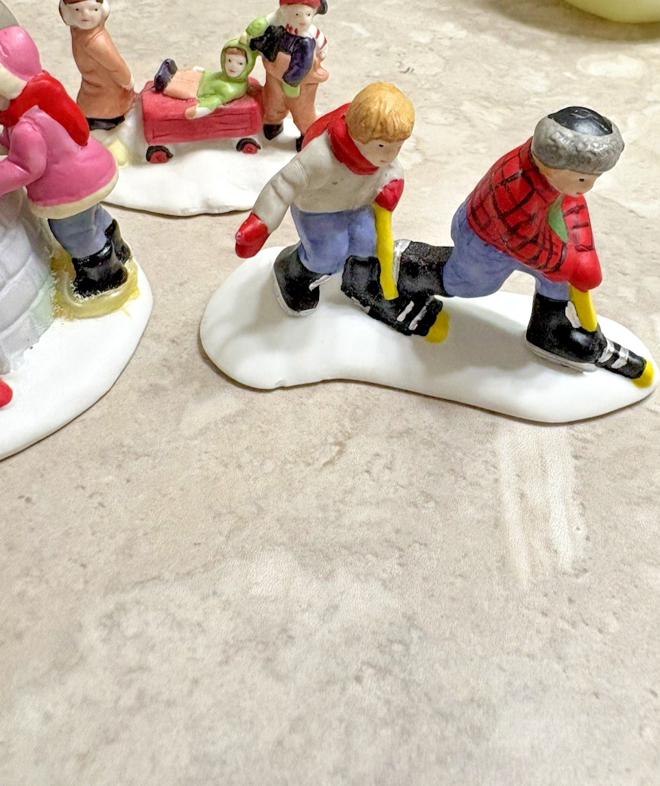 Christmas/Winter Village Porcelain Figurines Lot Of 5