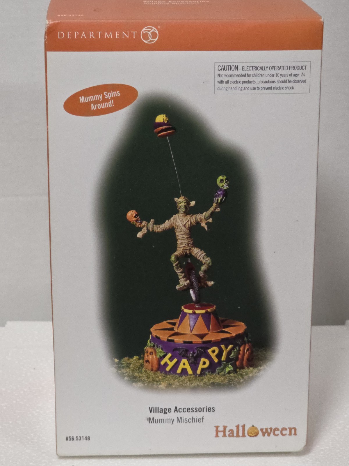 DEPARTMENT 56 HALLOWEEN VILLAGE SERIES “MUMMY MISCHIEF” – NEW – SEALED