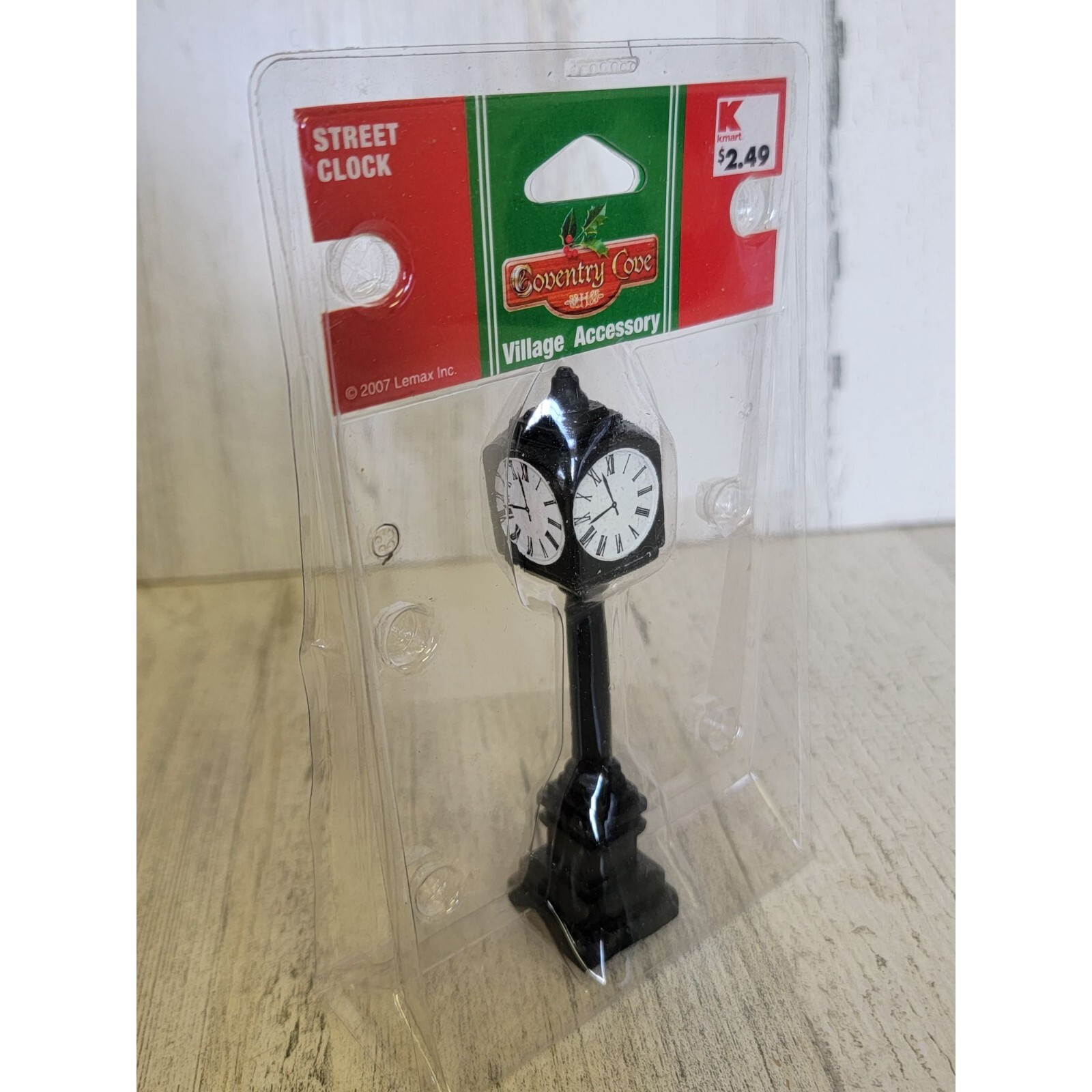 Lemax Street Clock 2007 Coventry Cove Village accessory Xmas