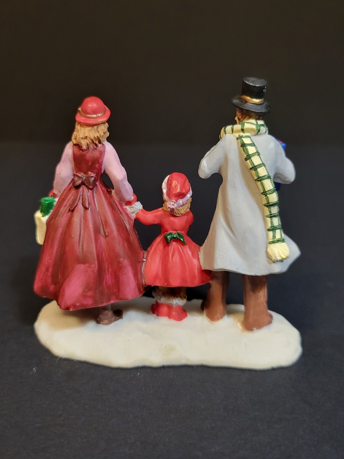 Holiday Time Santas Workbench Christmas Village Family Bringing Gifts