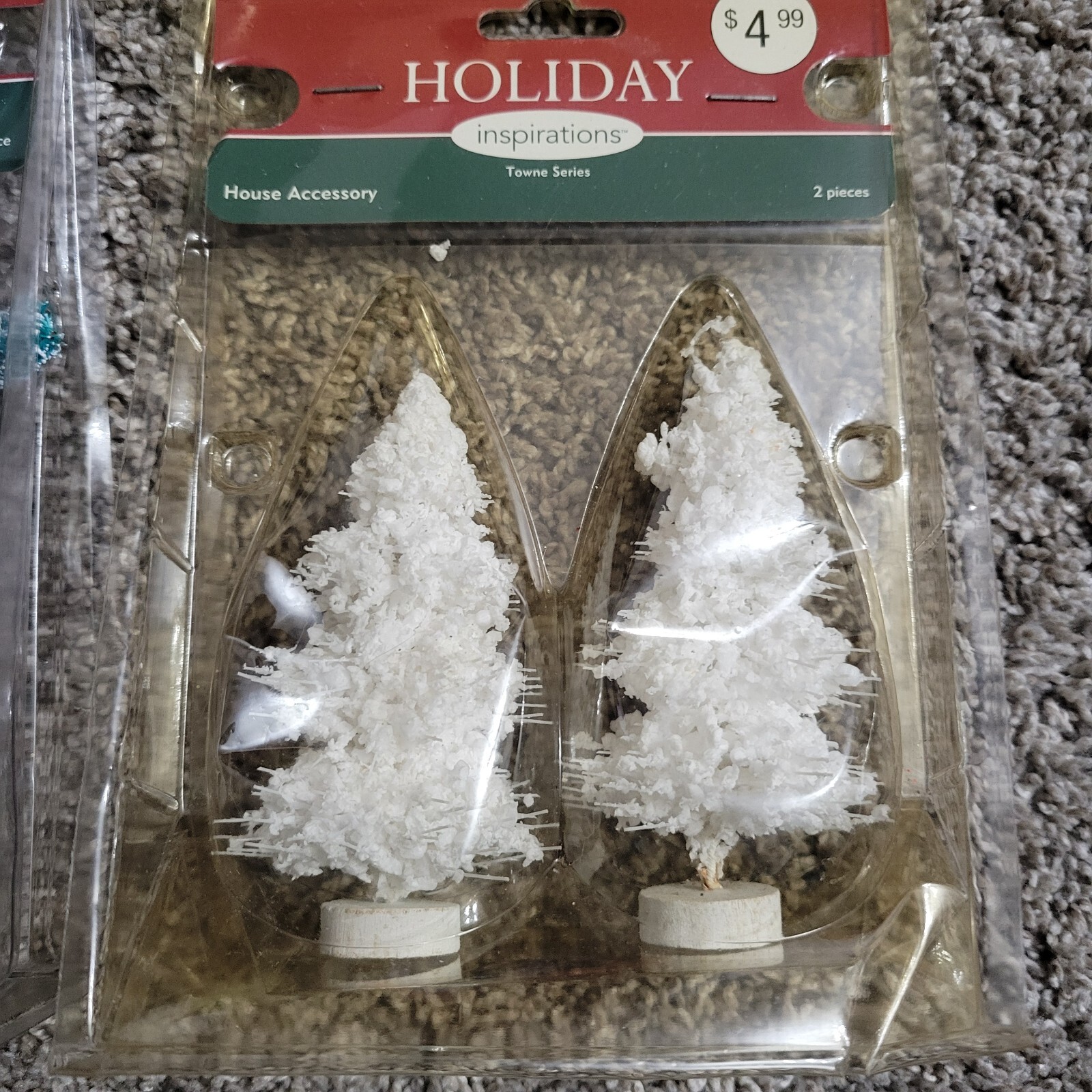Holiday Inspirations Towne Series Lot Snow Trees Brick Stone Walls Village Sign