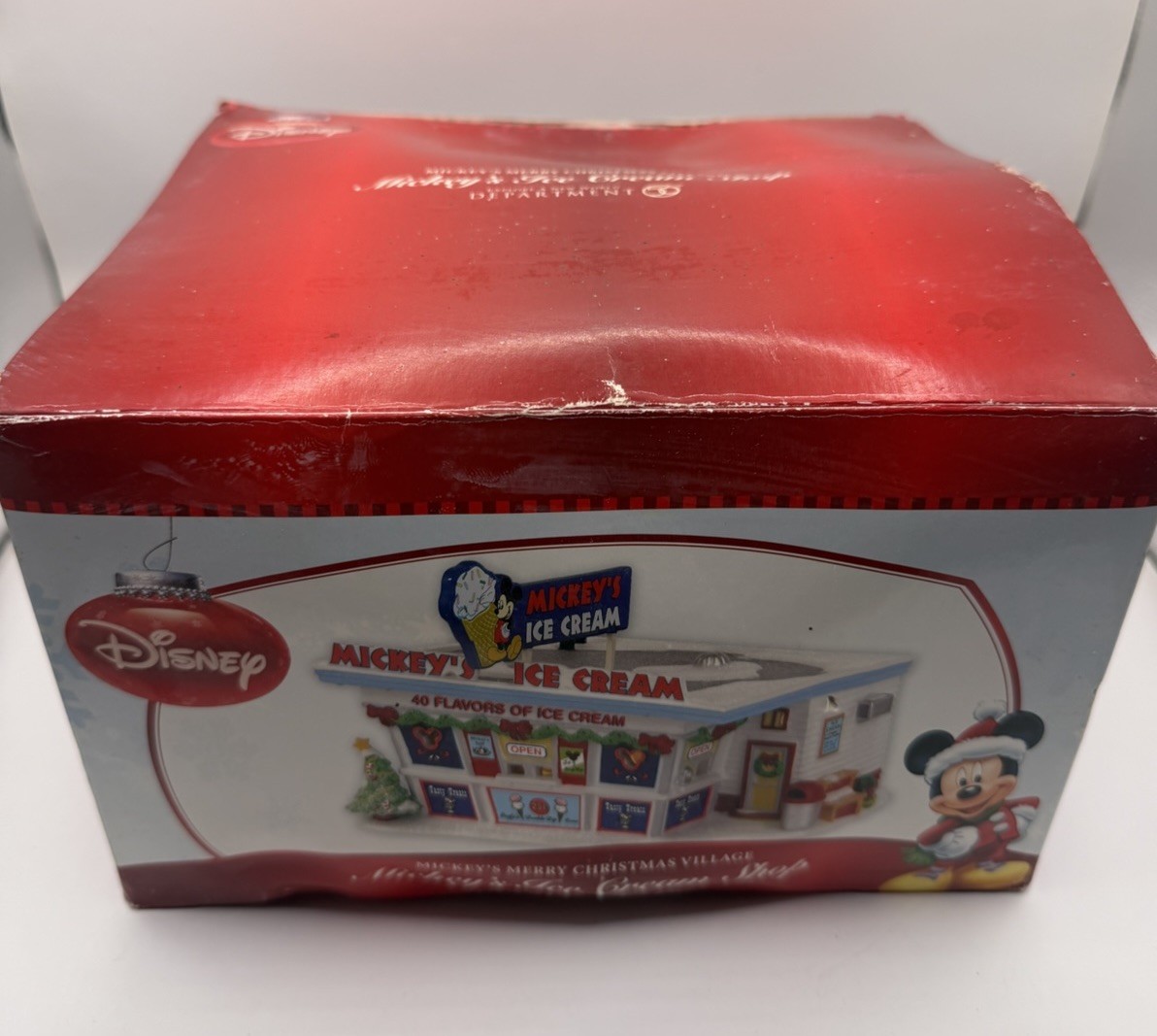 Dept. 56 Disney Mickey’s Merry Christmas Village, Mickey’s Ice Cream Shop-Rare