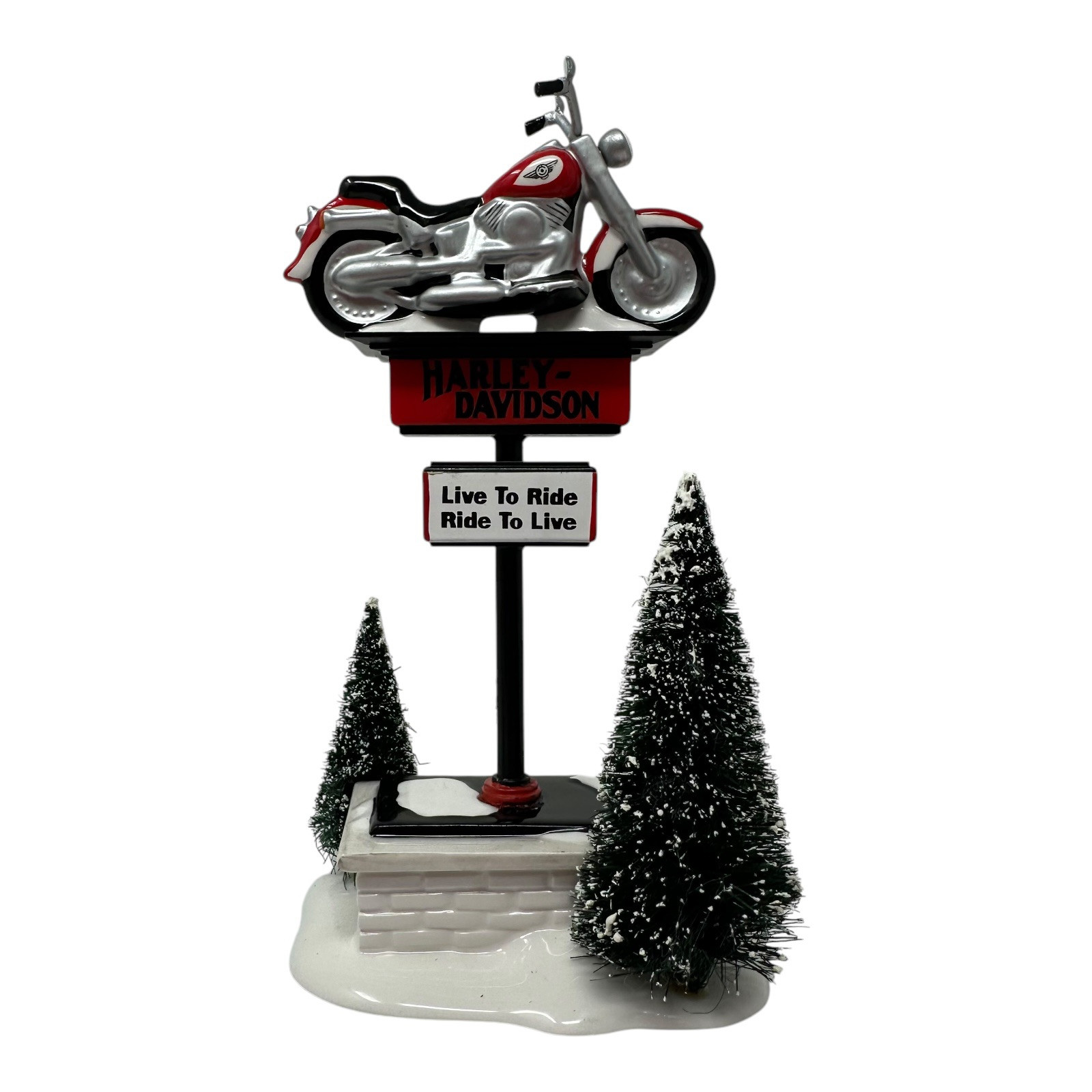 Dept 56 Original Snow Village Harley-Davidson Sign 1997 Christmas RETIRED 54901