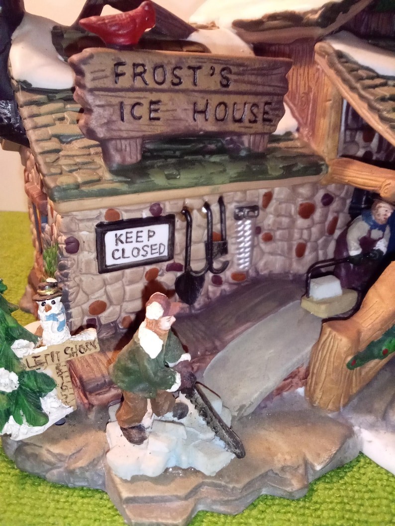 Vintage 2001 Victorian Village Frost’s Ice House Porcelain Building