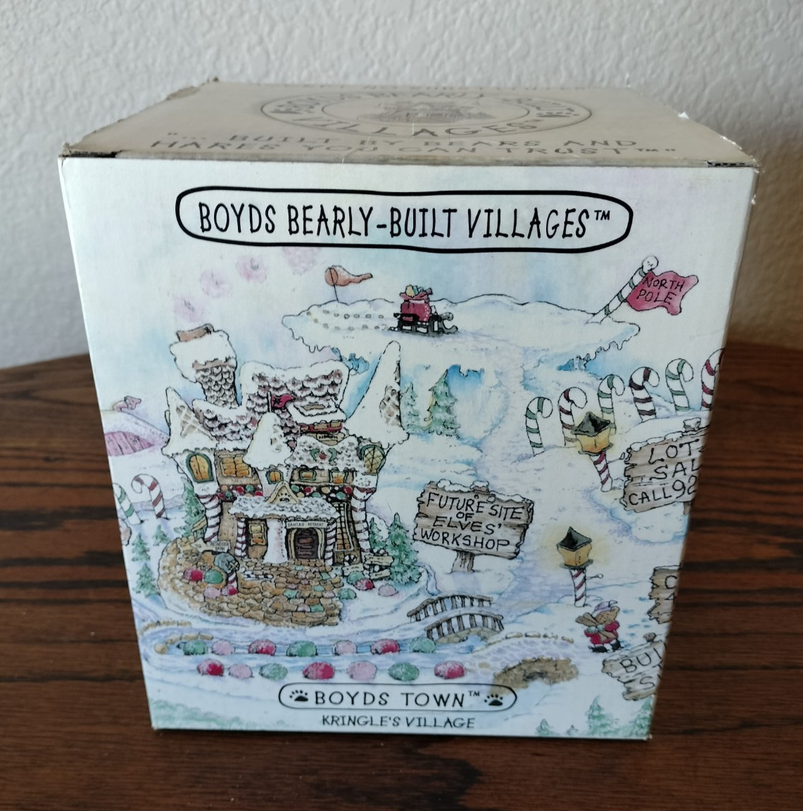 Vtg Boyds Bearly Built Villages Kringle’s Retreat Exclusive Edition With Figures