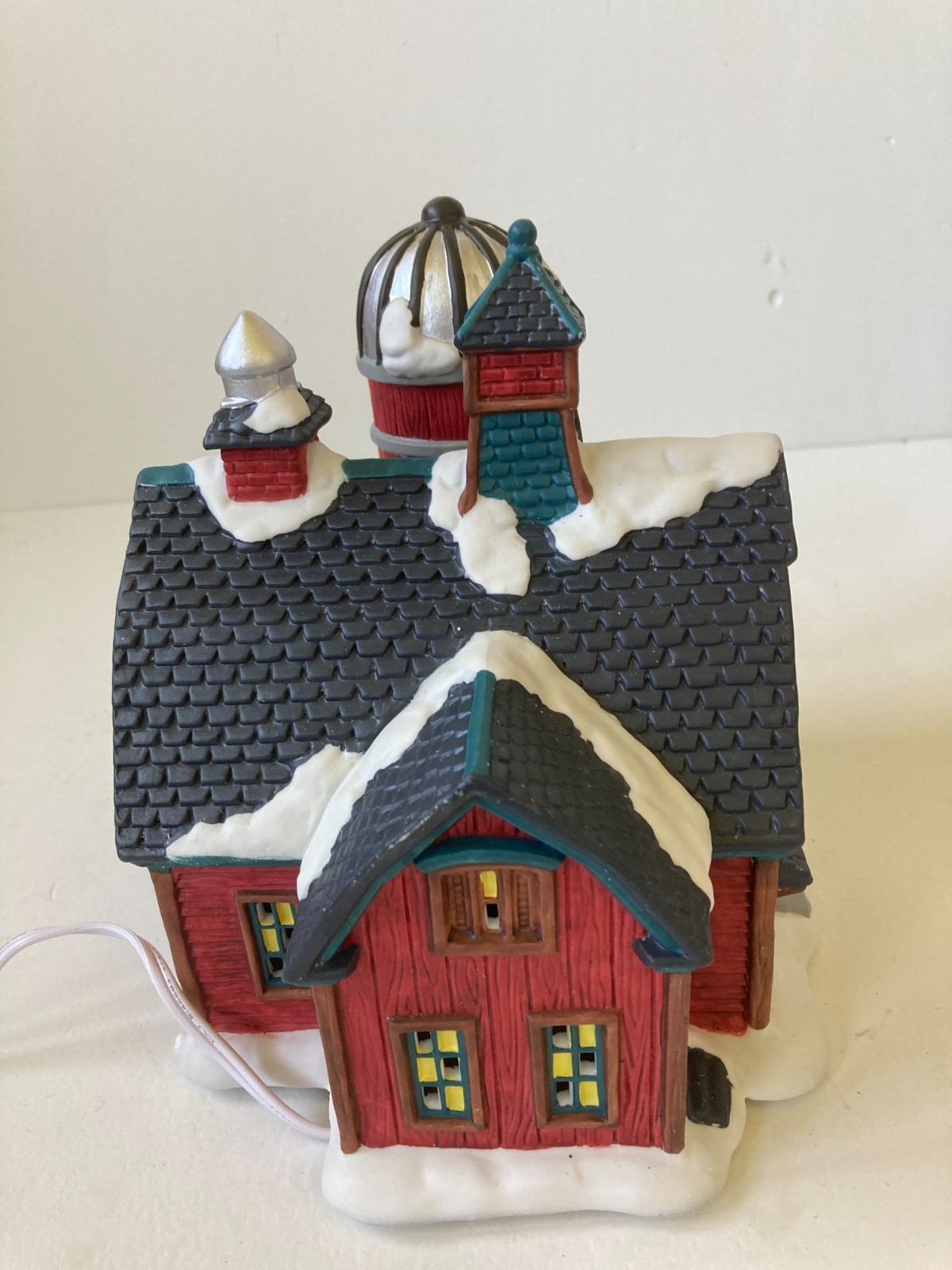 Copperfield Keepsake Porcelain Lighted House Barn With Silo