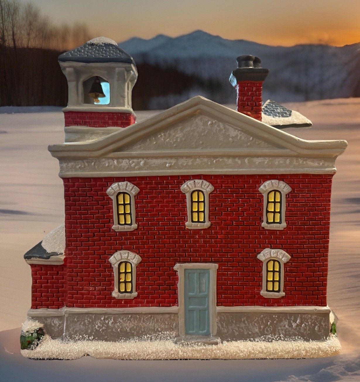 2017 St Nicholas Square Village Collection “Fire Station No2” With Light No Box