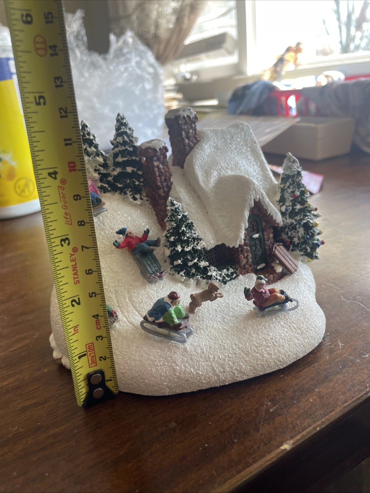 Thomas Kinkade the Sleigh Ride Christmas Village House 2009 Teleflora Light-Up
