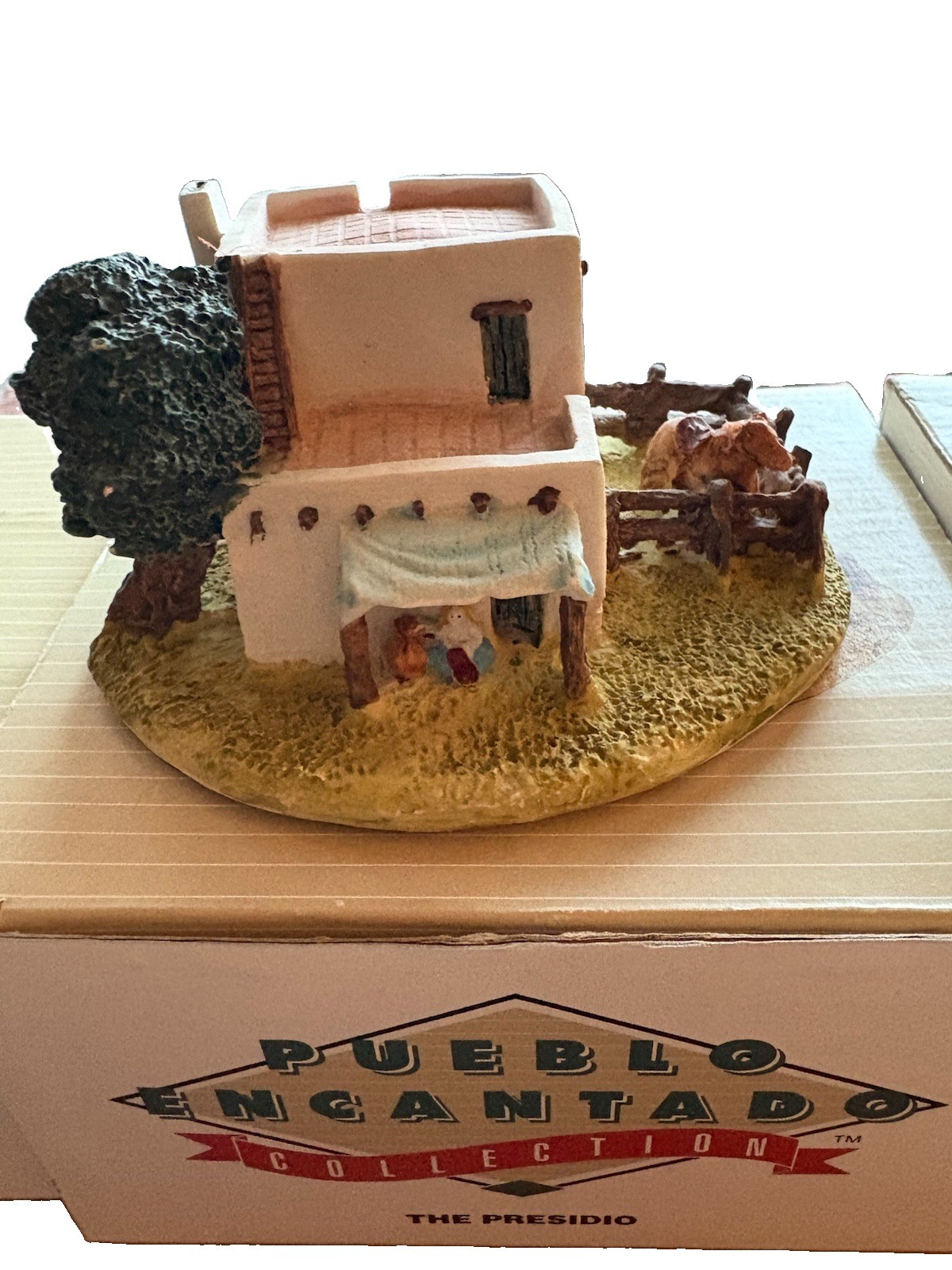 Pueblo Encantado Collection 3pc Boxed Mini Village Buildings Ceramic Painted