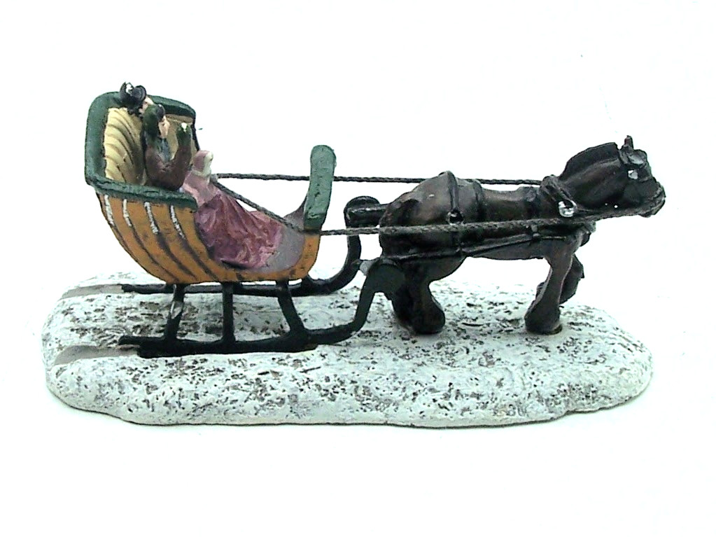 2000 Hawthorne Village Thomas Kinkade Horse and Sleigh Figurine 79973-A