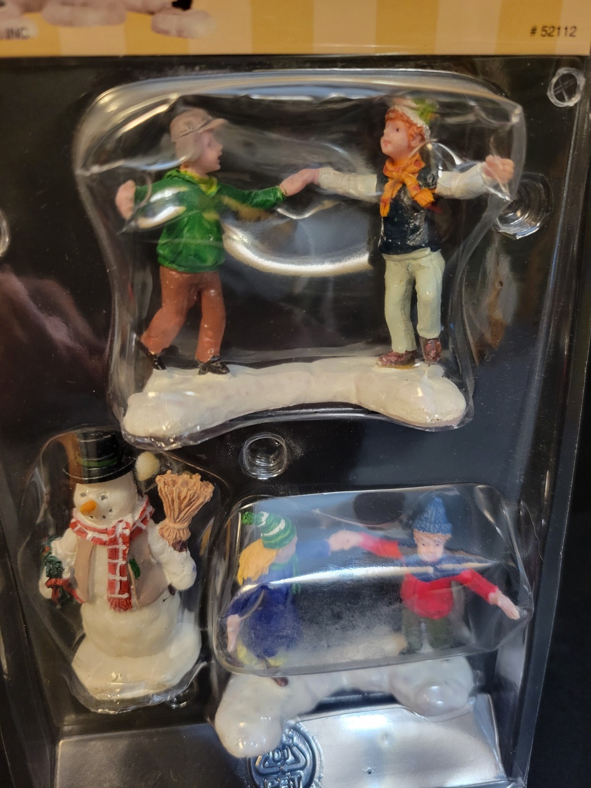 Lemax Christmas Village Town Ring Around The Snowman 52112 Children Playing