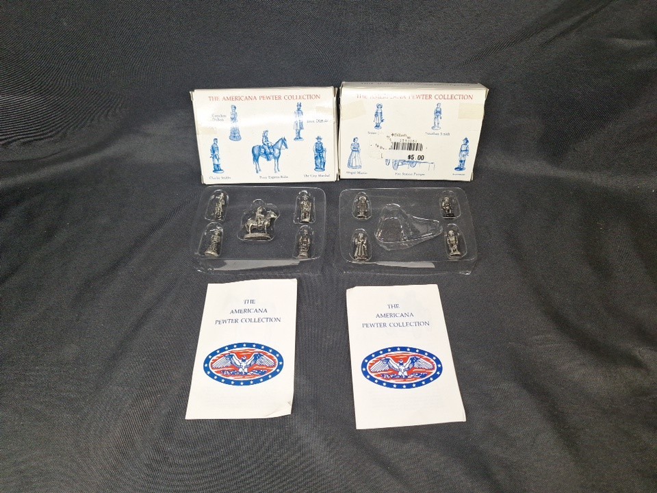 2 Boxes Liberty Falls Americana Pewter Collection AH18, & AH19 (READ, missing 1)