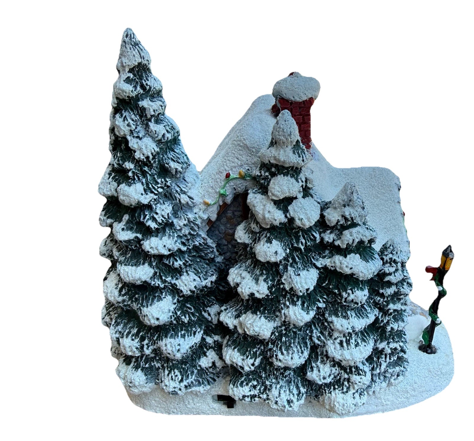 Thomas Kinkade Stillwater Cottage Christmas Village House Teleflora Light Up Vtg