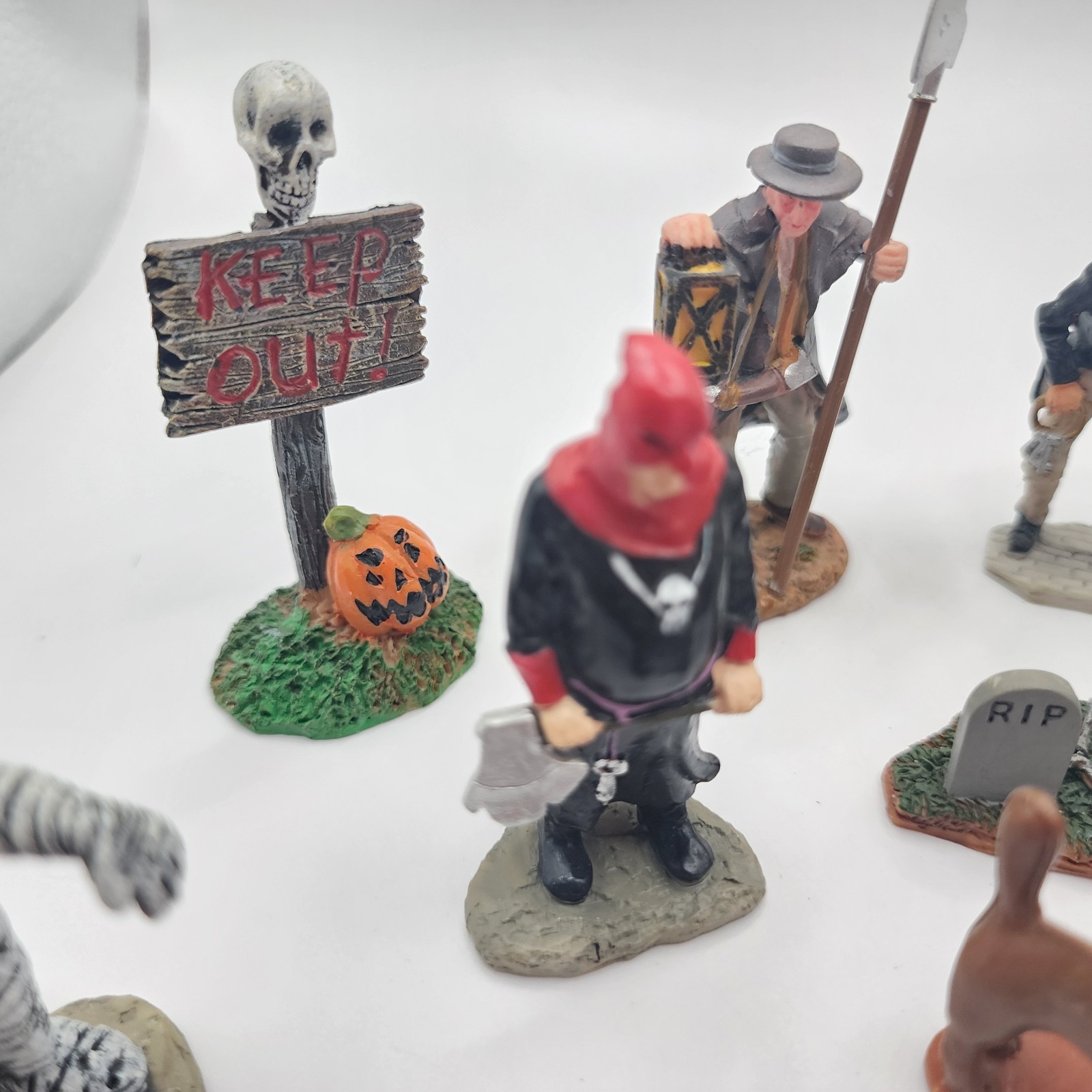 Lemax Spooky Town Halloween Figures Lot Of 12 Trick Or Treater Horse Mummy Witch