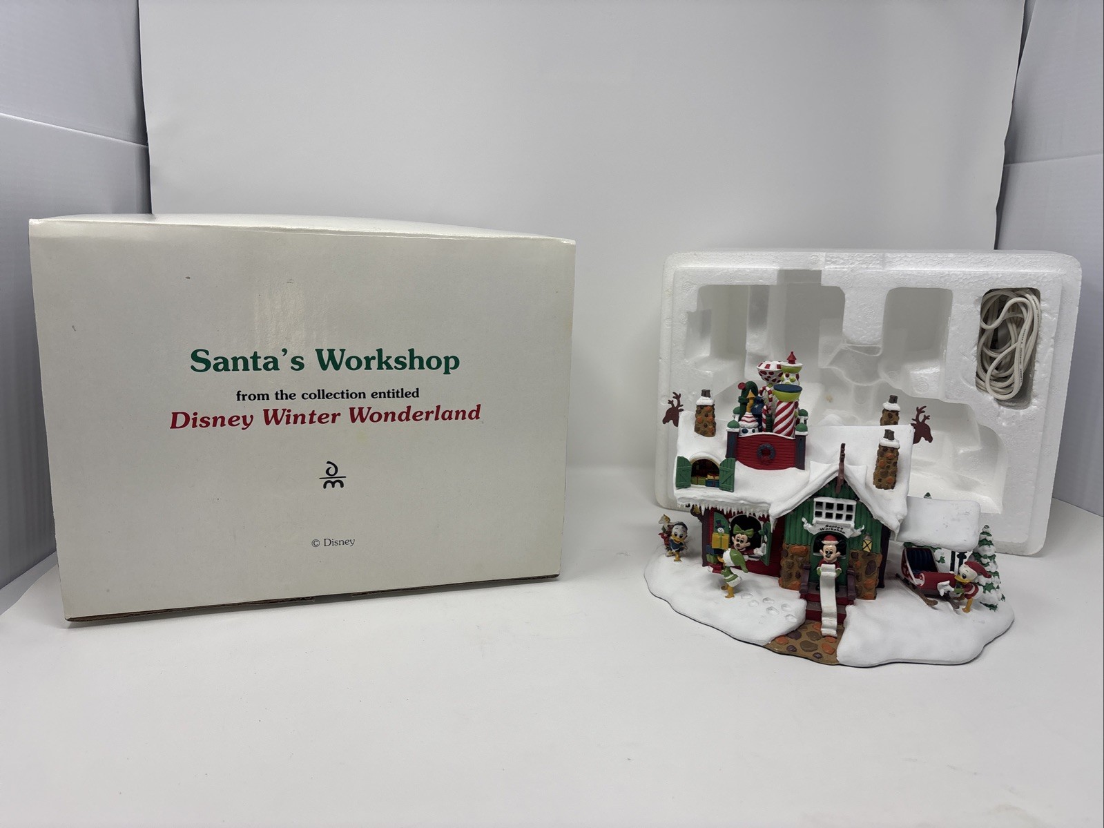Danbury Mint Disney Winter Wonderland Santa’s Workshop Christmas Village