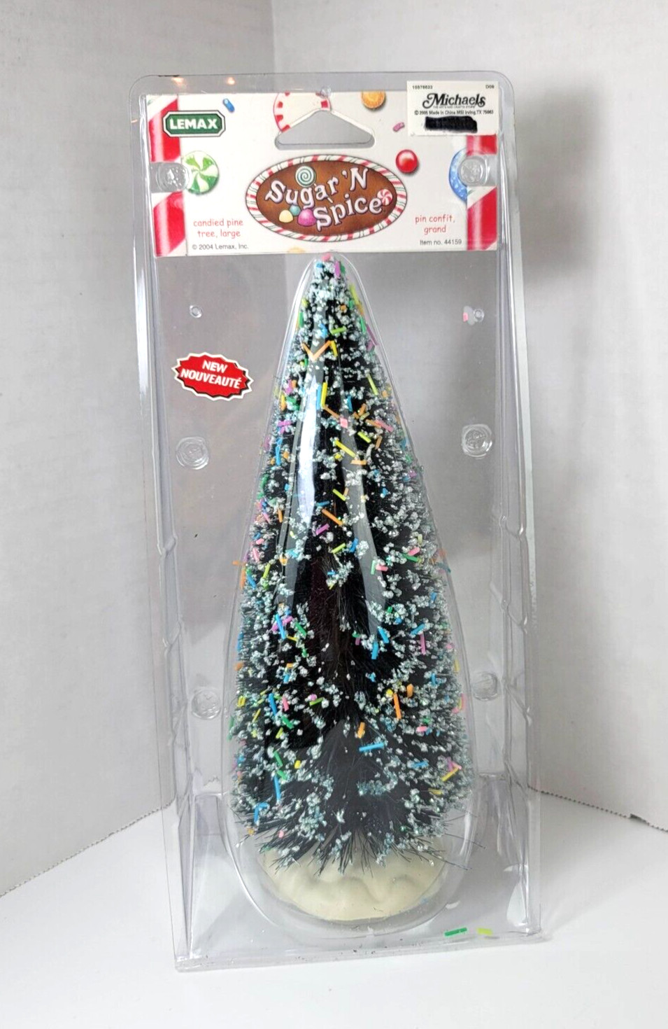 Lemax 2004 Sugar N Spice Large Candied Pine Tree Bottlebrush 9″ Village Accs