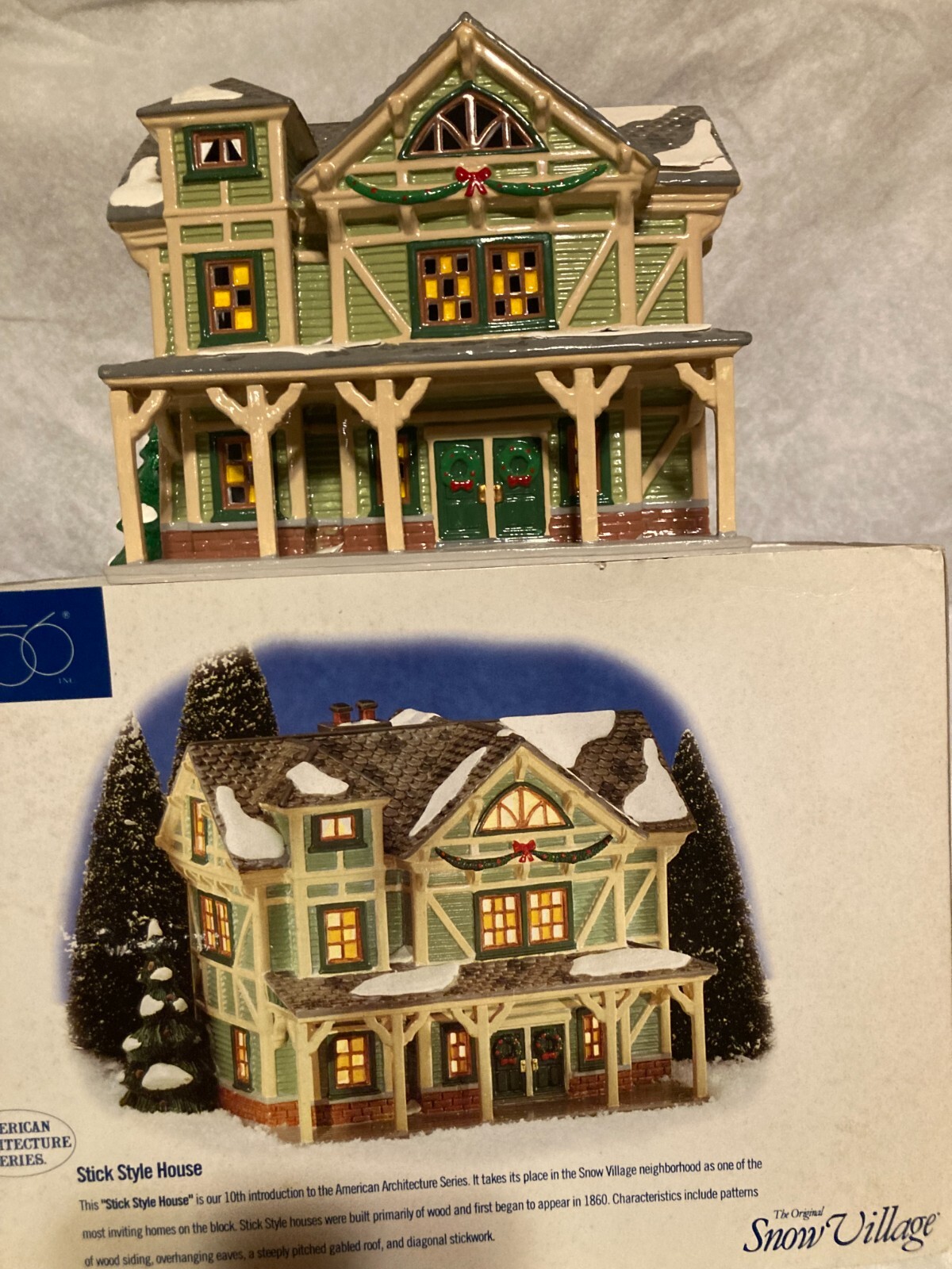 Dept 56, Snow Village American Architecture Series Stick Style House #54943
