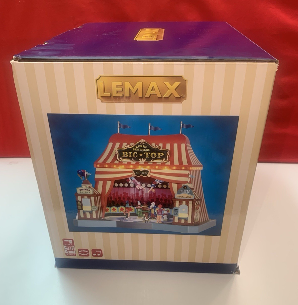 Lemax Berry Brothers Big Top Circus 55918 Sights & Sounds Light Up Animated READ
