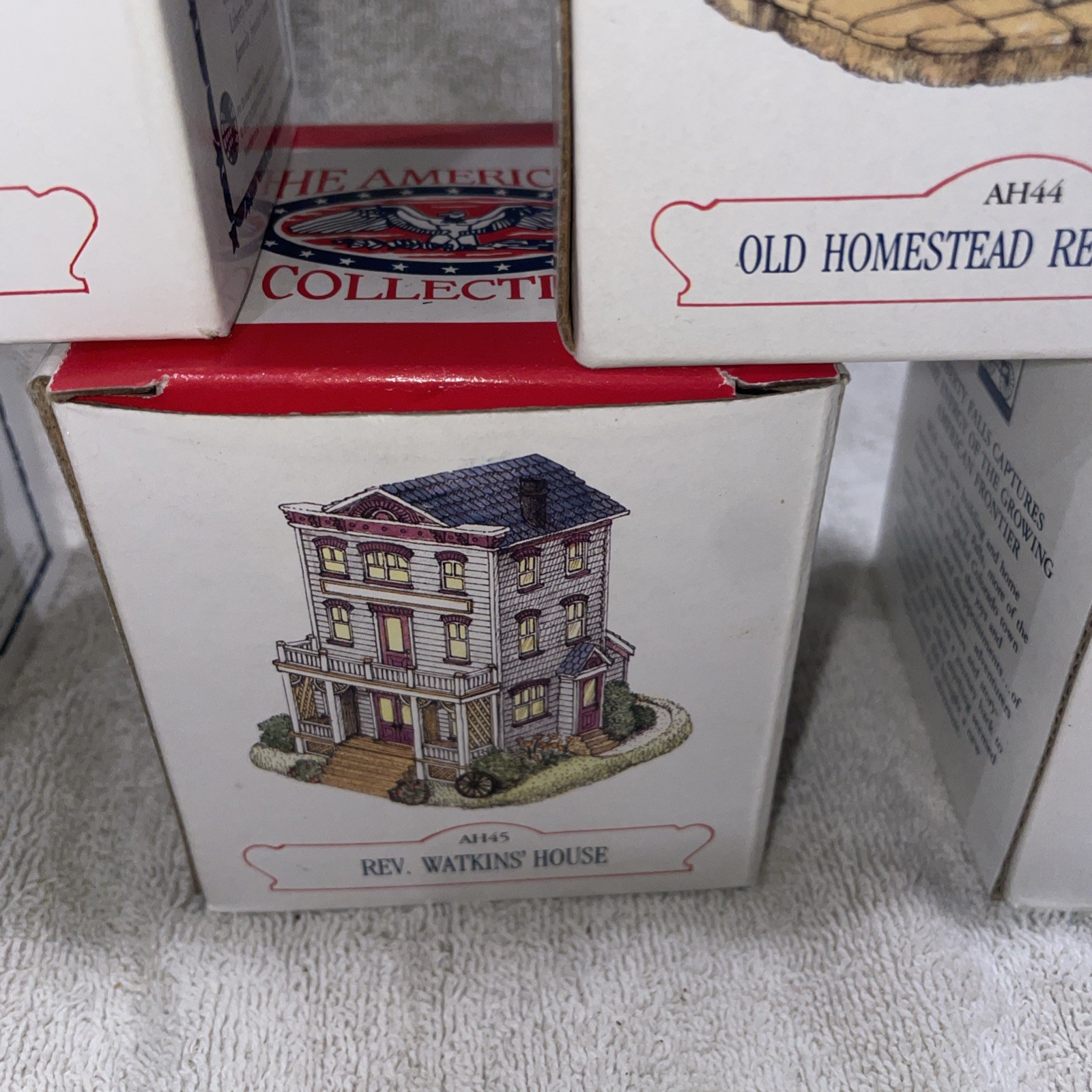 10 The Americana Collection Liberty Falls Houses & Buildings + 10 Pewter Figures