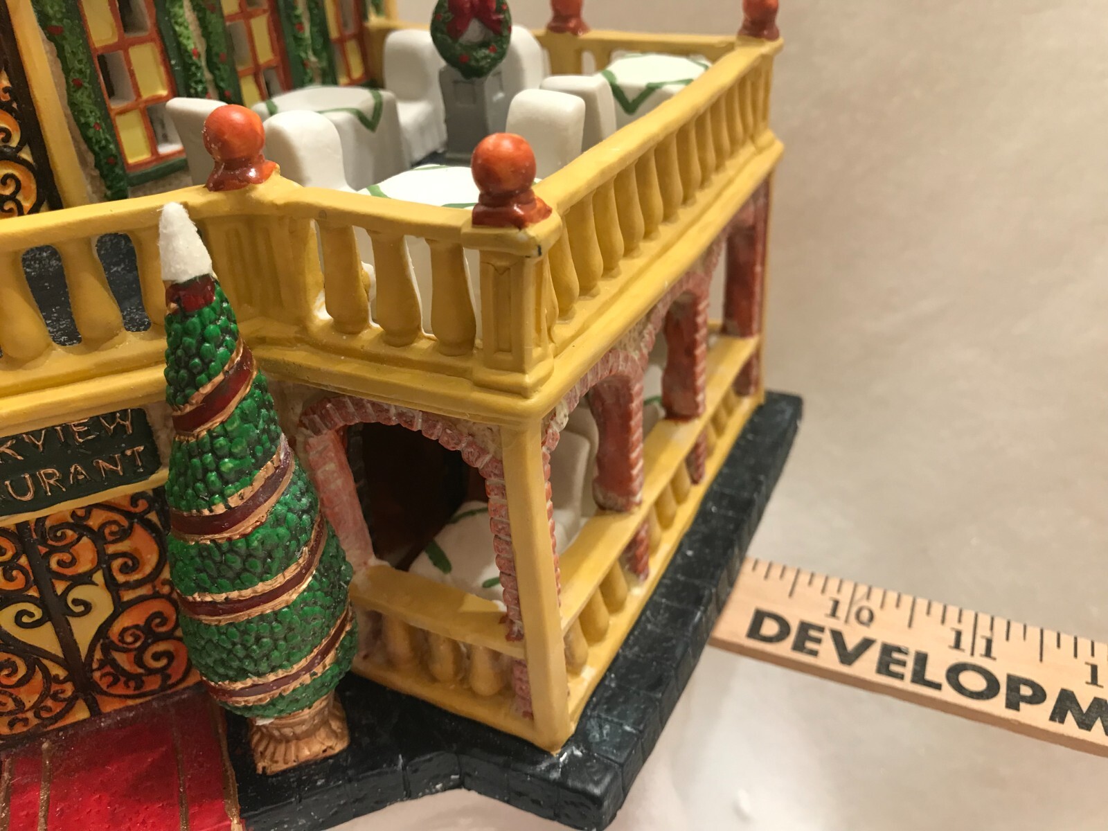 Christmas Village Porcelain Restaurant Collectible 2012 Holiday Inspirations