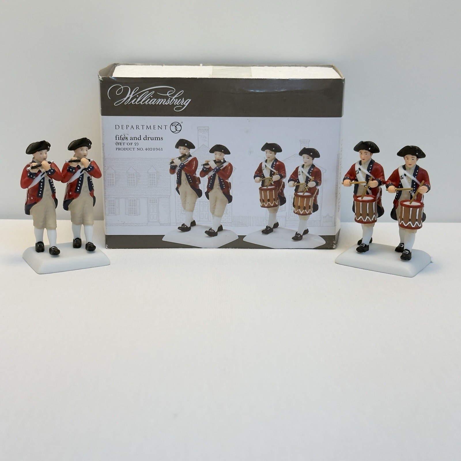 Dept 56 Williamsburg Fifes And Drums RARE New England 4020961 Revolution