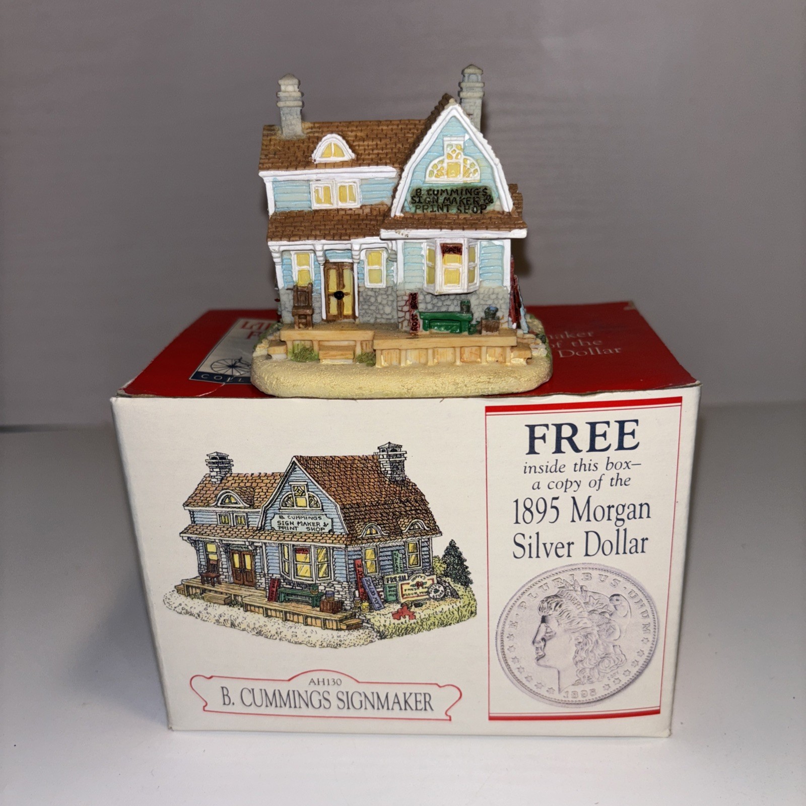 Liberty Falls Collection AH130 B. Cummings Signmaker With Copy Of 1895 Dollar