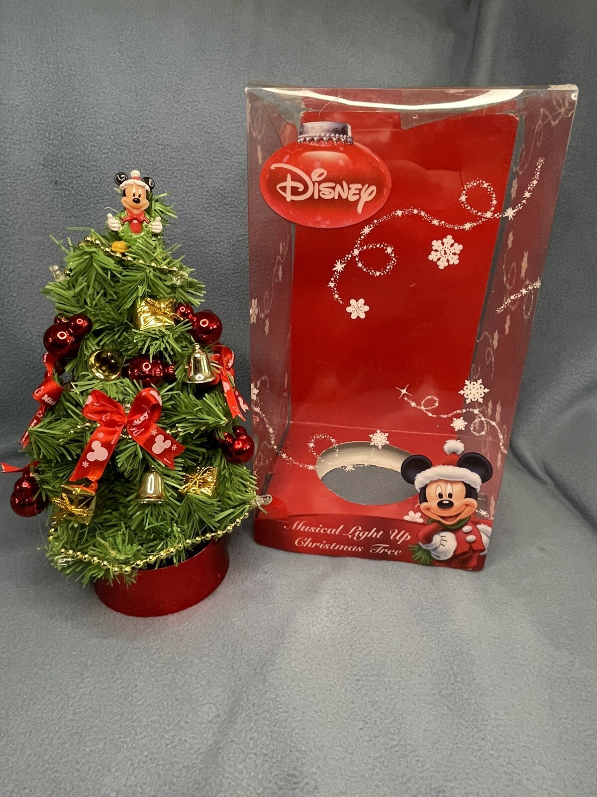 Disney Mickey’s Christmas Musical Light Up Tree Works Lights Sound Mickey Mouse