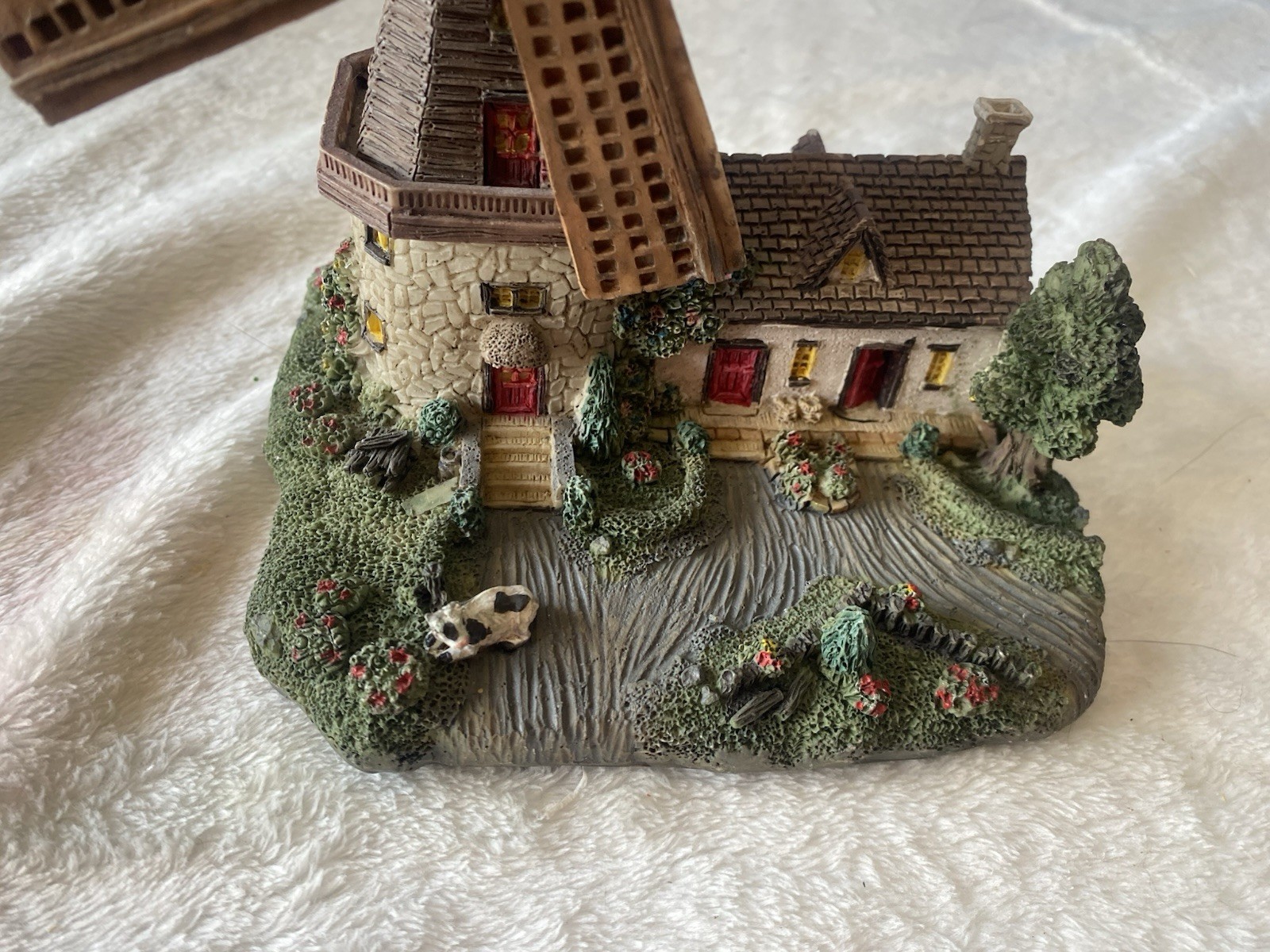 Walmart Multicolor Resin Windmill Cottage Miniature Village House Figurine