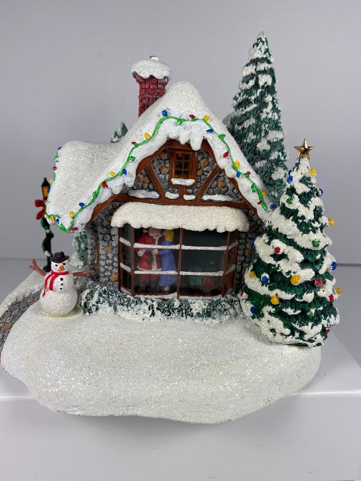 Thomas Kinkade Stillwater Cottage Teleflora Lighted Battery Decor Works