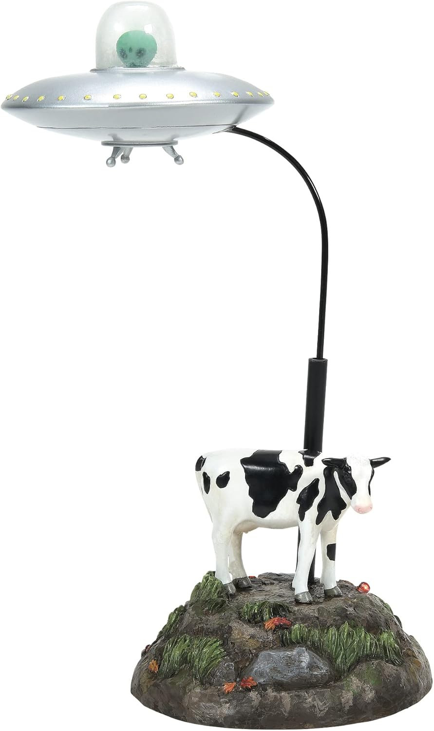 Village Collection Accessories Halloween Udderly Unbelievable UFO and Cow Animat