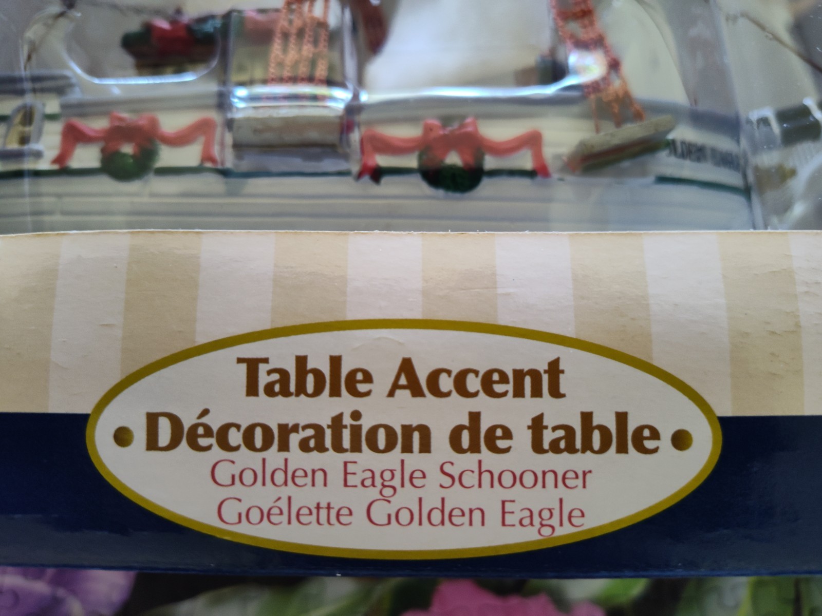2005 Lemax Village Golden Eagle Schooner Boat Ship 54378 Lighted Table Accent