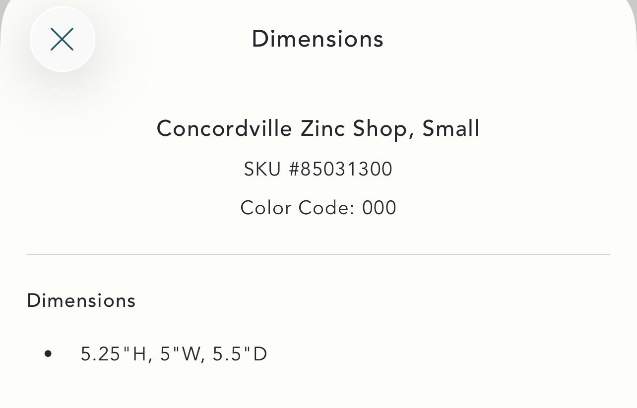 Terrain Concordville Zinc Village Collection Small Shop Anthropologie 2023