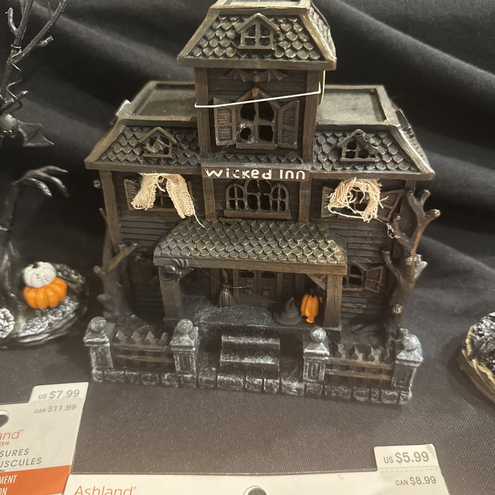 Michaels Ashland Tiny Treasures Halloween Miniature Village Accessory Lot 9pc