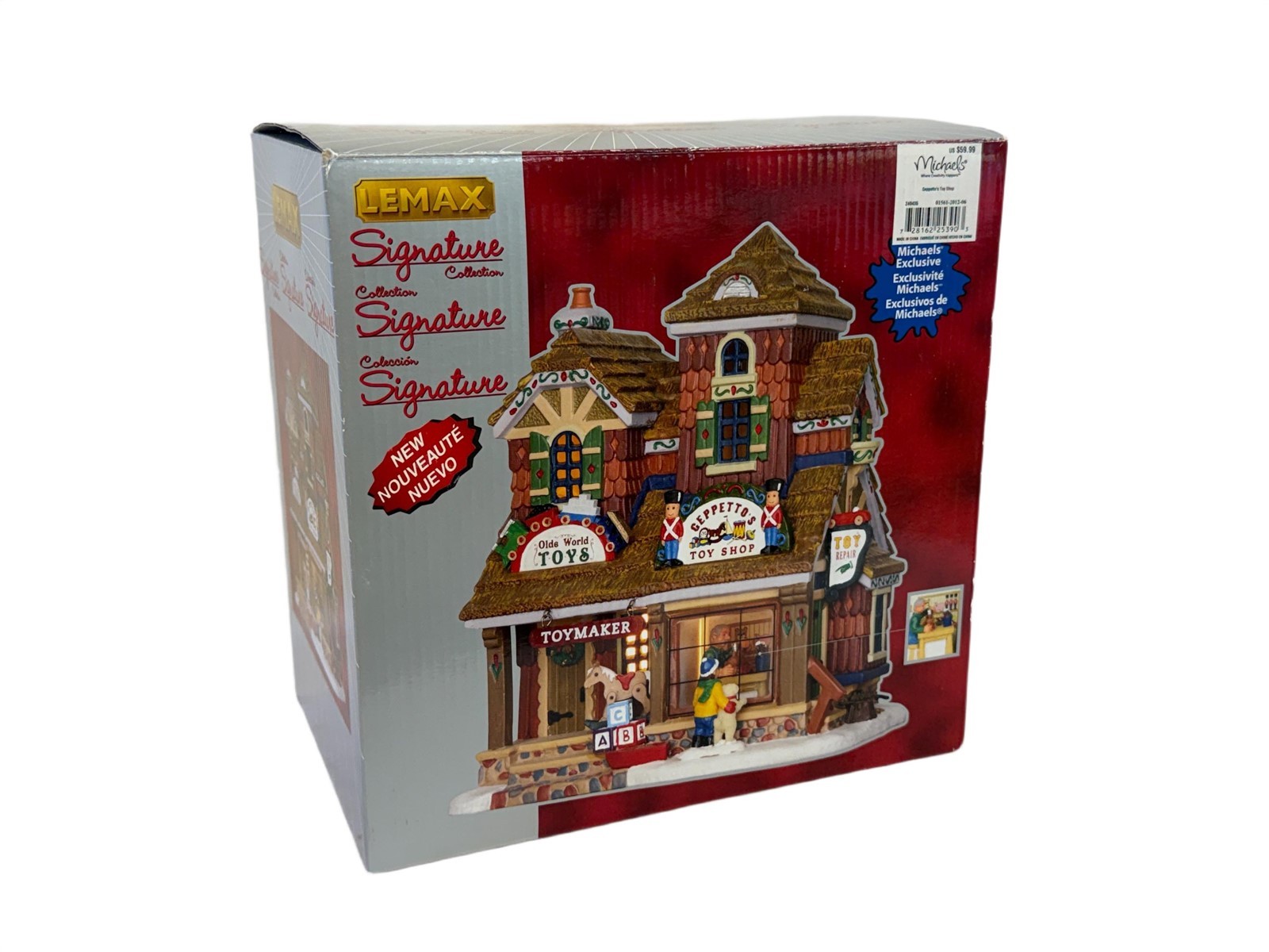 Lemax Village Collection 2012 Geppetto’s Toy Shop Lighted Building