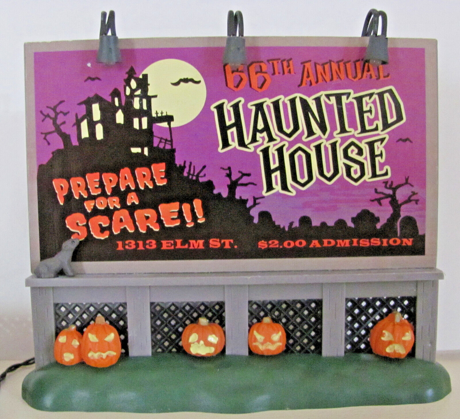 Lemax Spooky Town Lighted Accessory – Haunted House Billboard #34075