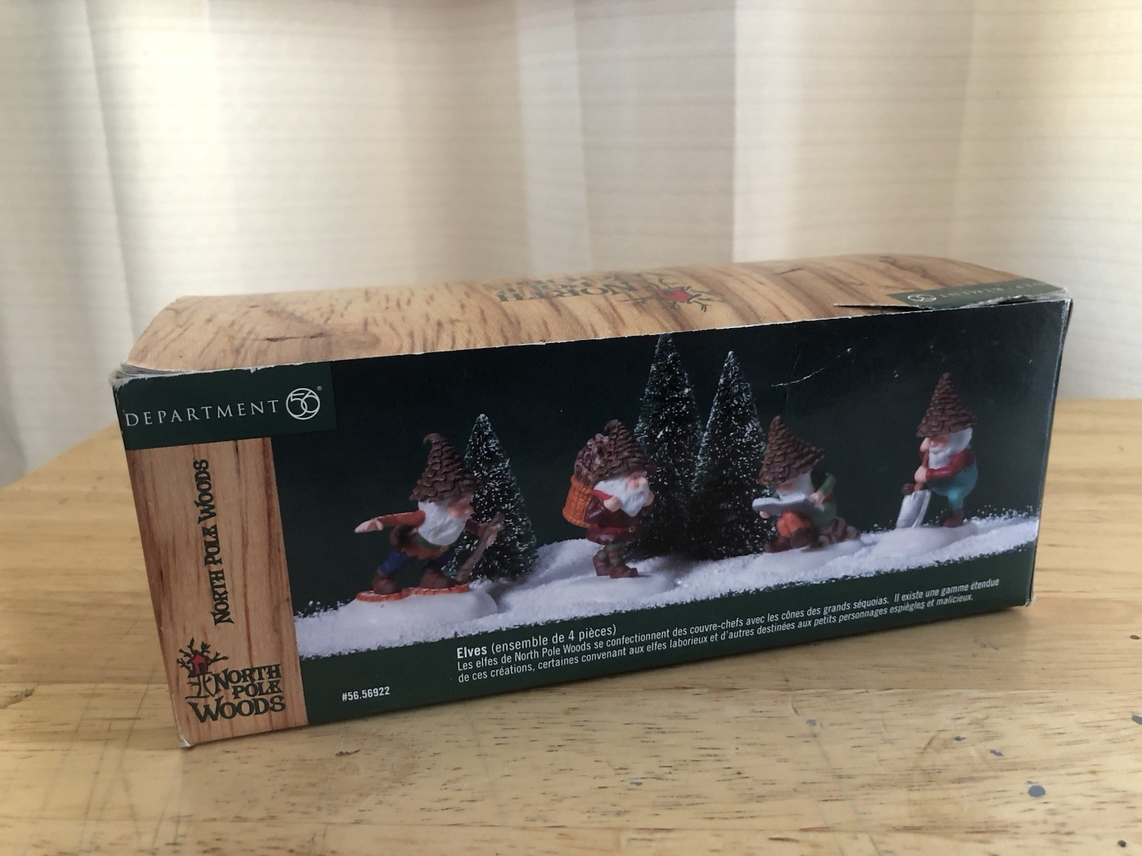 Dept 56 North Pole Woods Elves Set of 4 Village Accessories #56.56922 Boxed