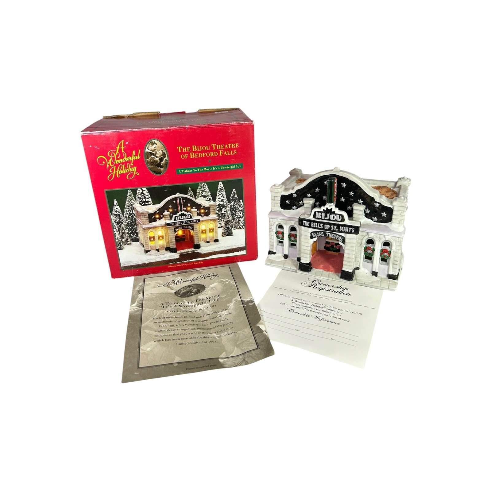 A Wonderful Holiday Bijou Theatre 1993 Bedford Falls It’s a Wonderful Life Box