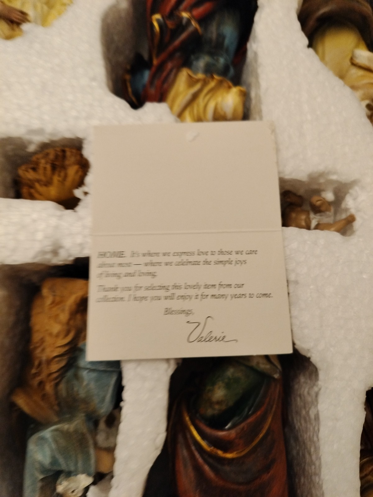 Nativity Set by Valerie Parr Hill 12 Pc Holy Family Large 10 in Rare Beautiful