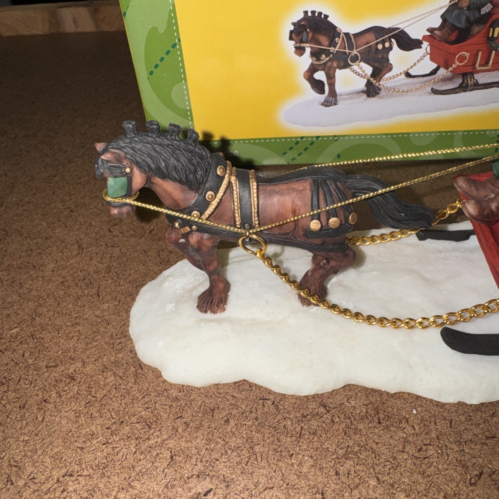 Santa’s Workbench Porcelain Accessory “Sleigh” 2002 In Box Excellent !