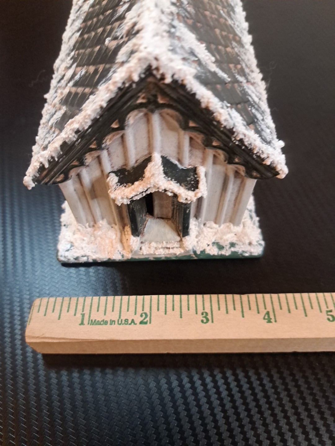 Vtg. Ceramic 1990 Byron Molds Hand Painted Christmas Village School House Decor