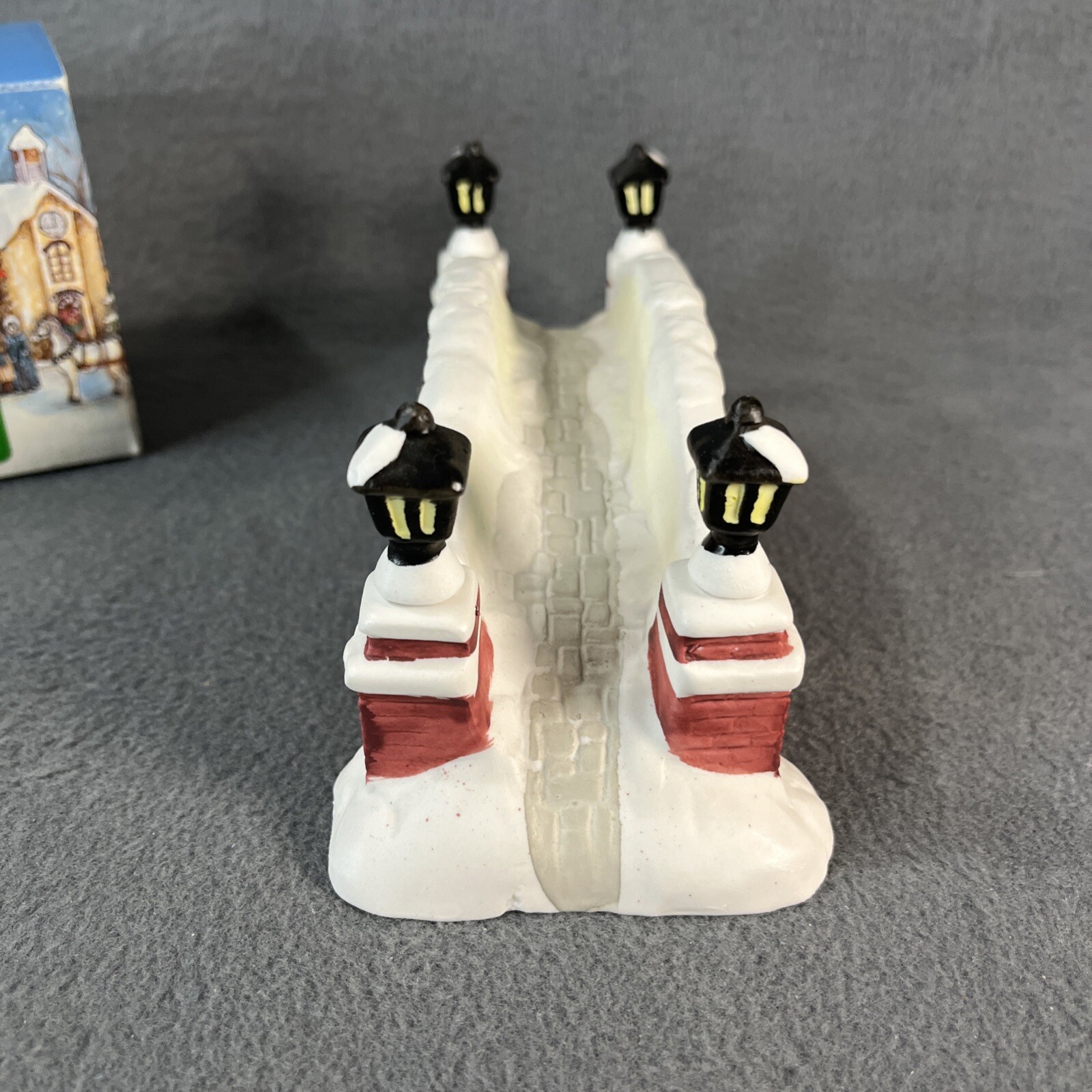 1990 Rex& Lee Dickensville Collectables Porcelain Bridge Christmas Village NOMA