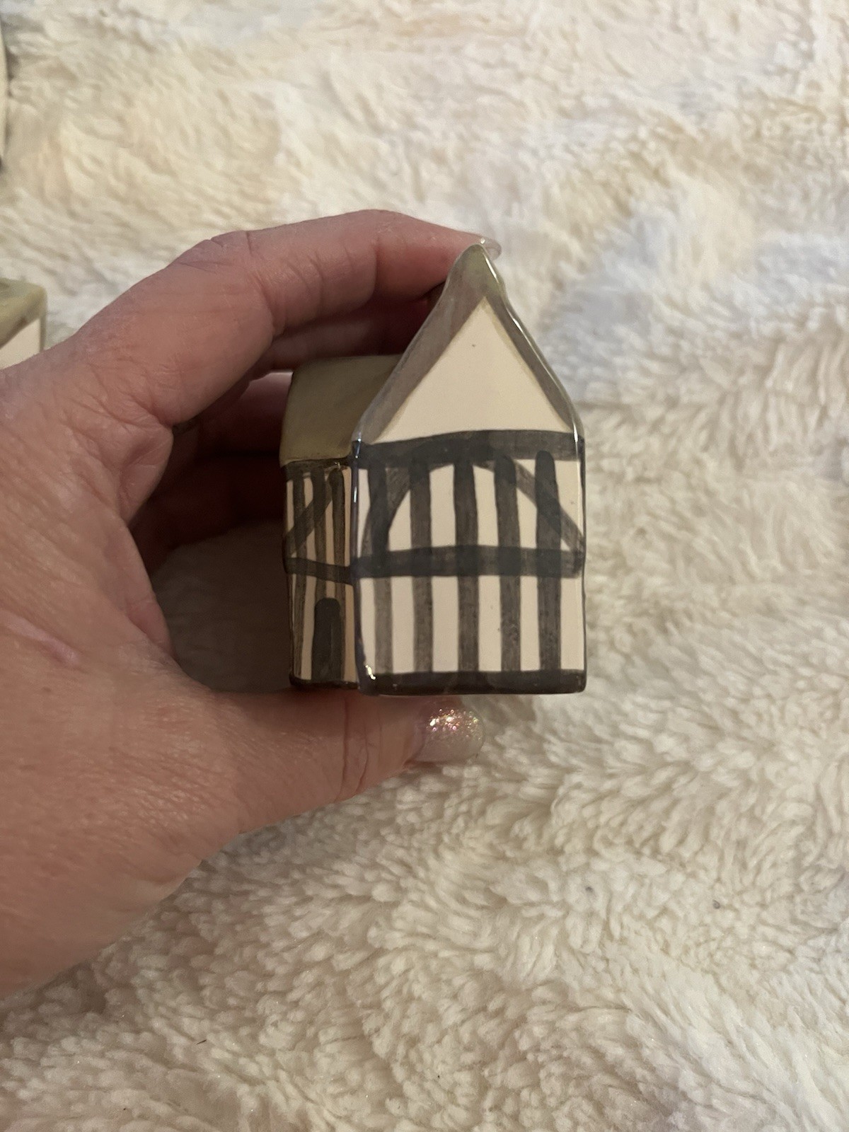 Mudlen End Studio Pottery Suffolk Stoneware Cottages Made in England Set Of 3