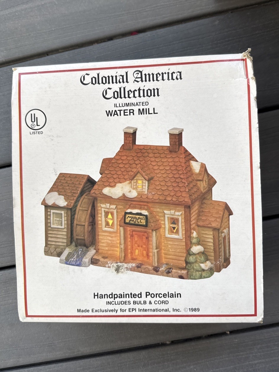 Colonial America Collection Illuminated Blacksmith Stable Porcelain Village