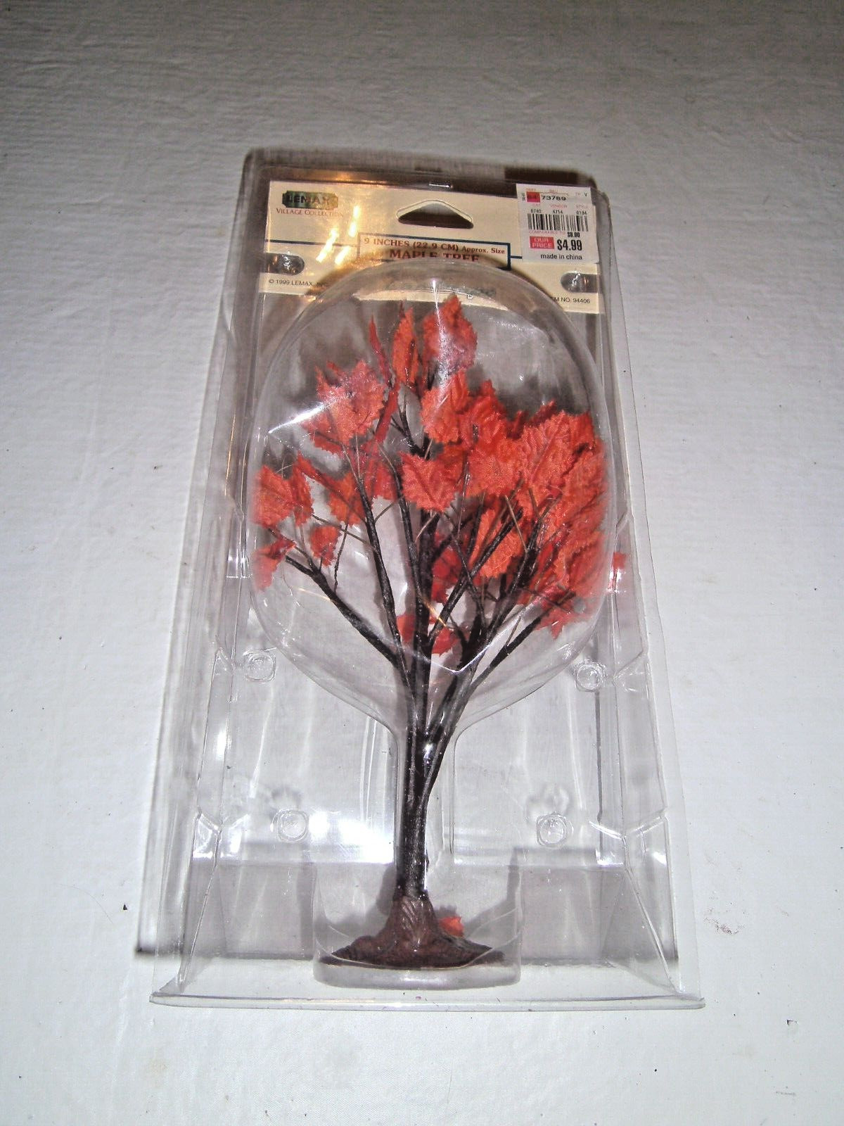 Lemax Village Landscape | Red Leaf Maple Autumn Tree 9″ | NEW~Sealed 1999