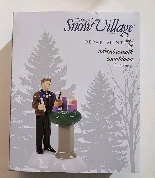 NEW Department 56, Snow Village, Advent Wreath Countdown (6007630)